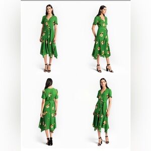 A.L.C silk floral wrap dress